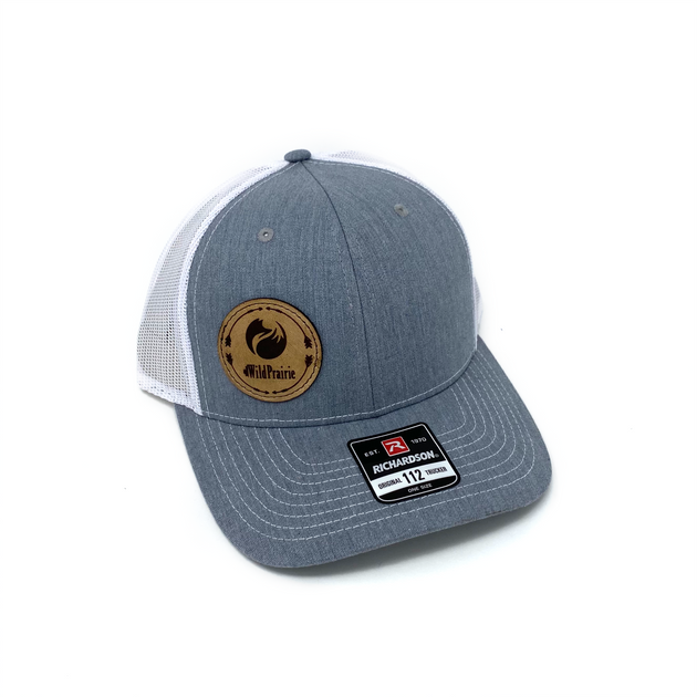 Leather Patch Signature Snapback Hat (Charcoal/Gray)