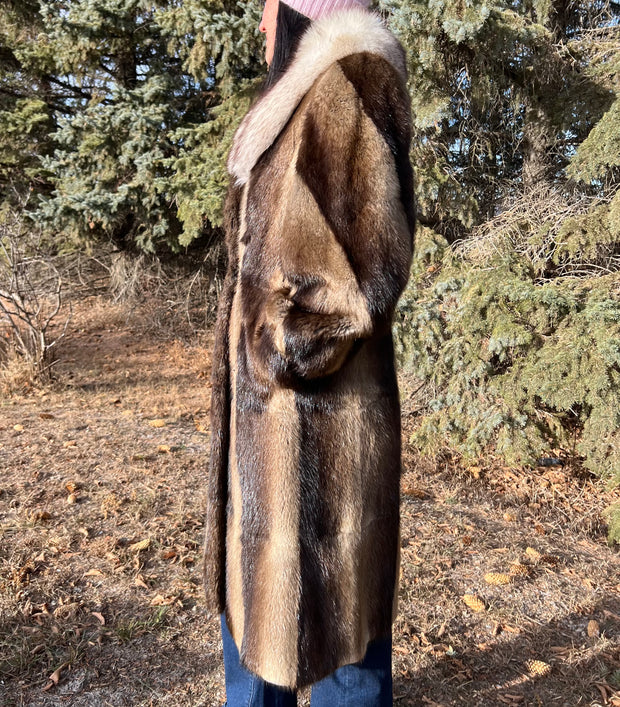 Fur Coat- beaver & blue fox