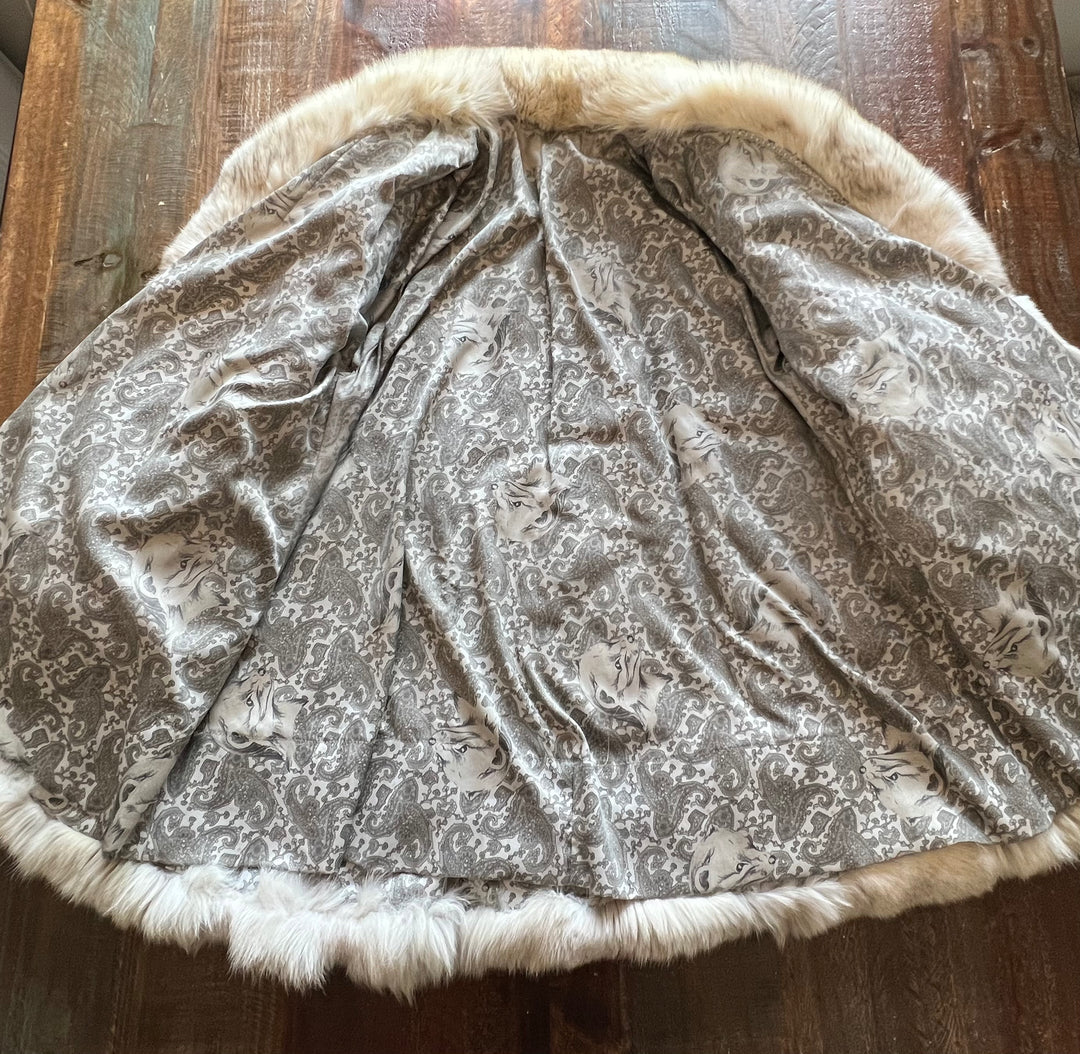 Fur Coat- blue fox XL (grey lining) – Wild Prairie Designs