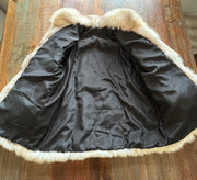 Fur Coat- blue fox XL (black lining) is