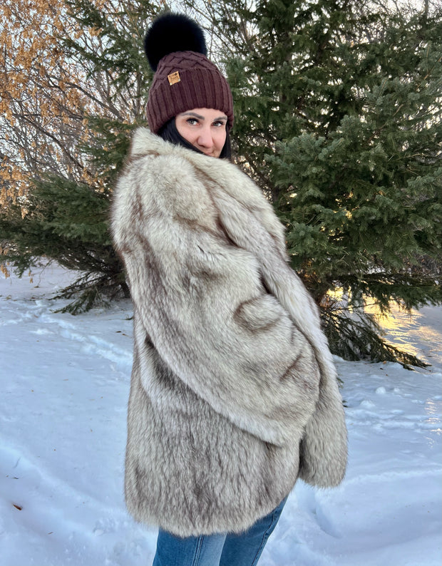 Fur Coat- blue fox