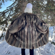 Fur Coat- silver fox XL