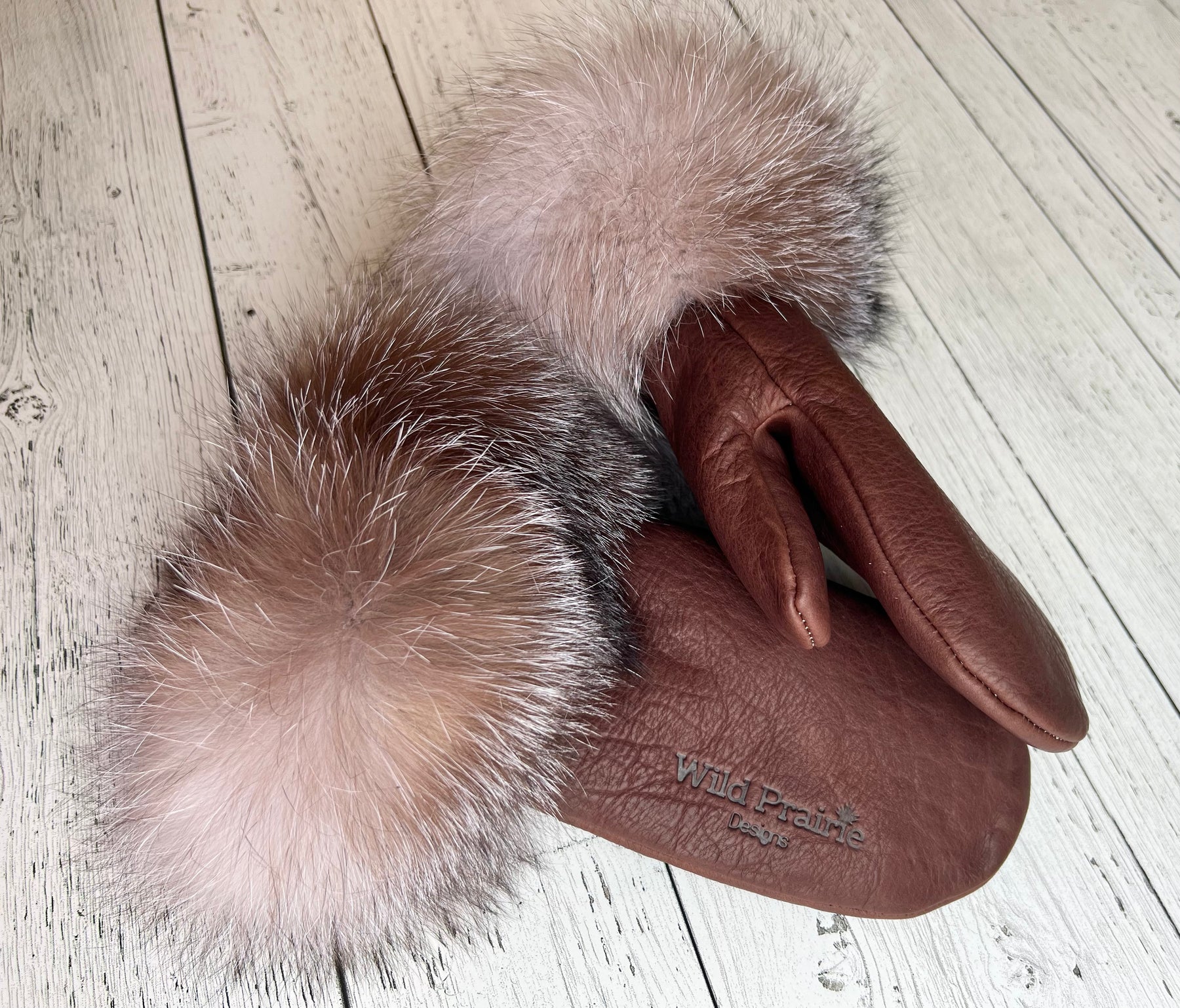 LIMITED EDITION Mitts crystal fox fur 3 colours Wild Prairie