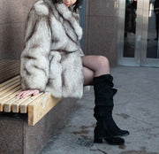 Fur Coat- blue fox fur