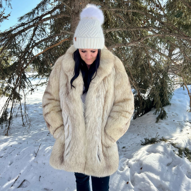 Fur Coat- blue fox Medium