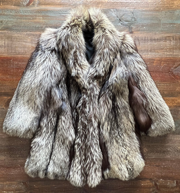 Fur Coat- silver fox XL