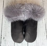 LIMITED EDITION Mitts- sapphire frost fox fur