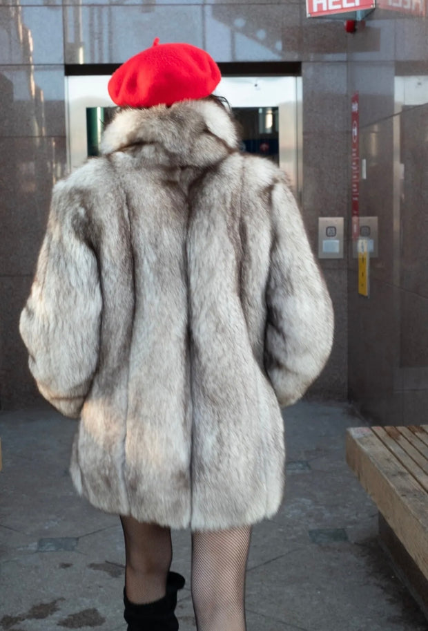 Fur Coat- blue fox fur