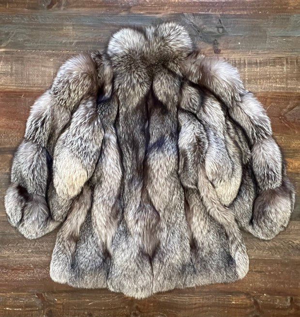 Fur Coat- silver fox 2XL