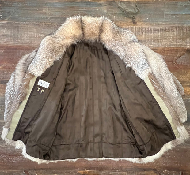 Mens Crystal Fox Coat - Mens Fur Fox Coat