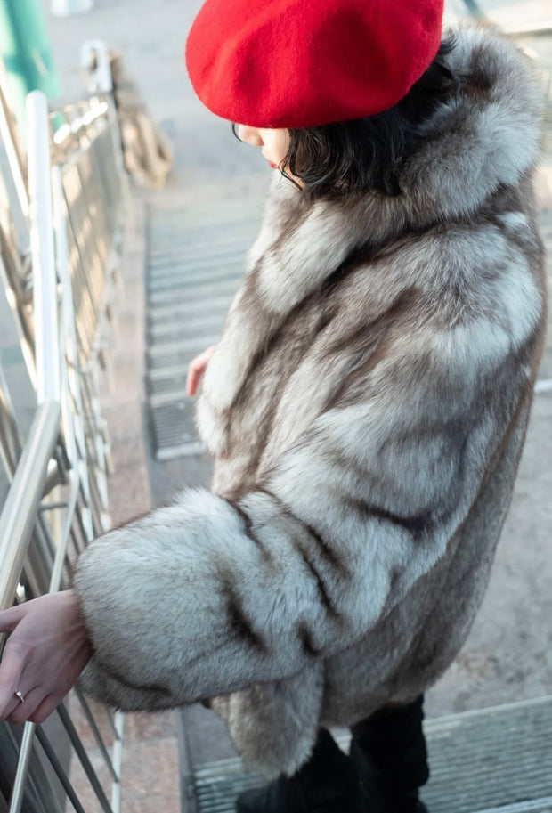 Fur Coat- blue fox fur