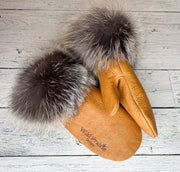 LIMITED EDITION Mitts- cross fox fur *2 colours*